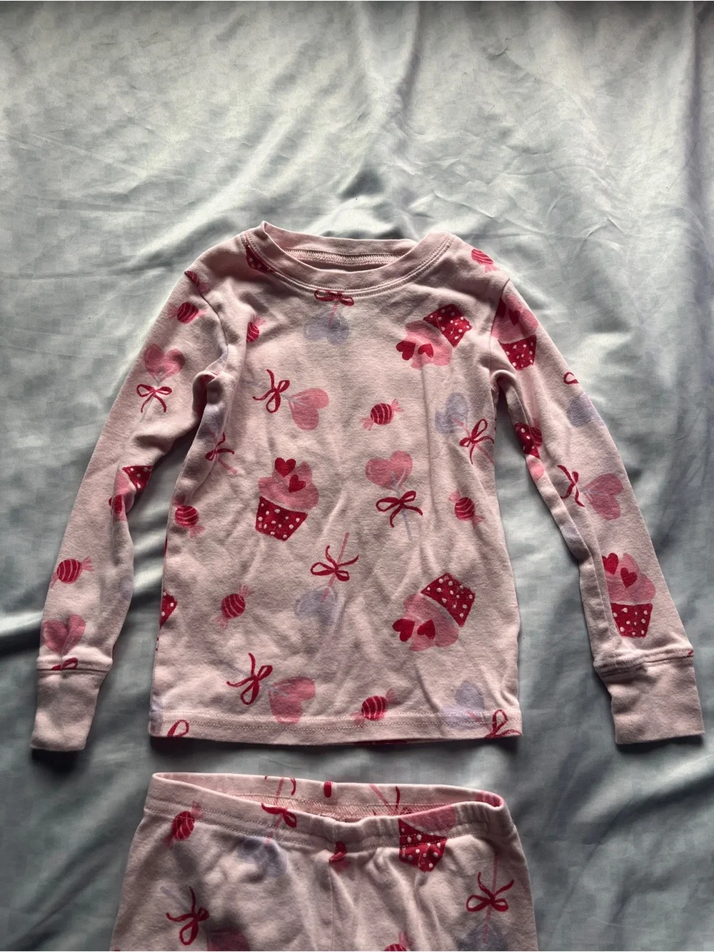 Carter's Pink Cupcake & Bow Long-Sleeve Pajama Set